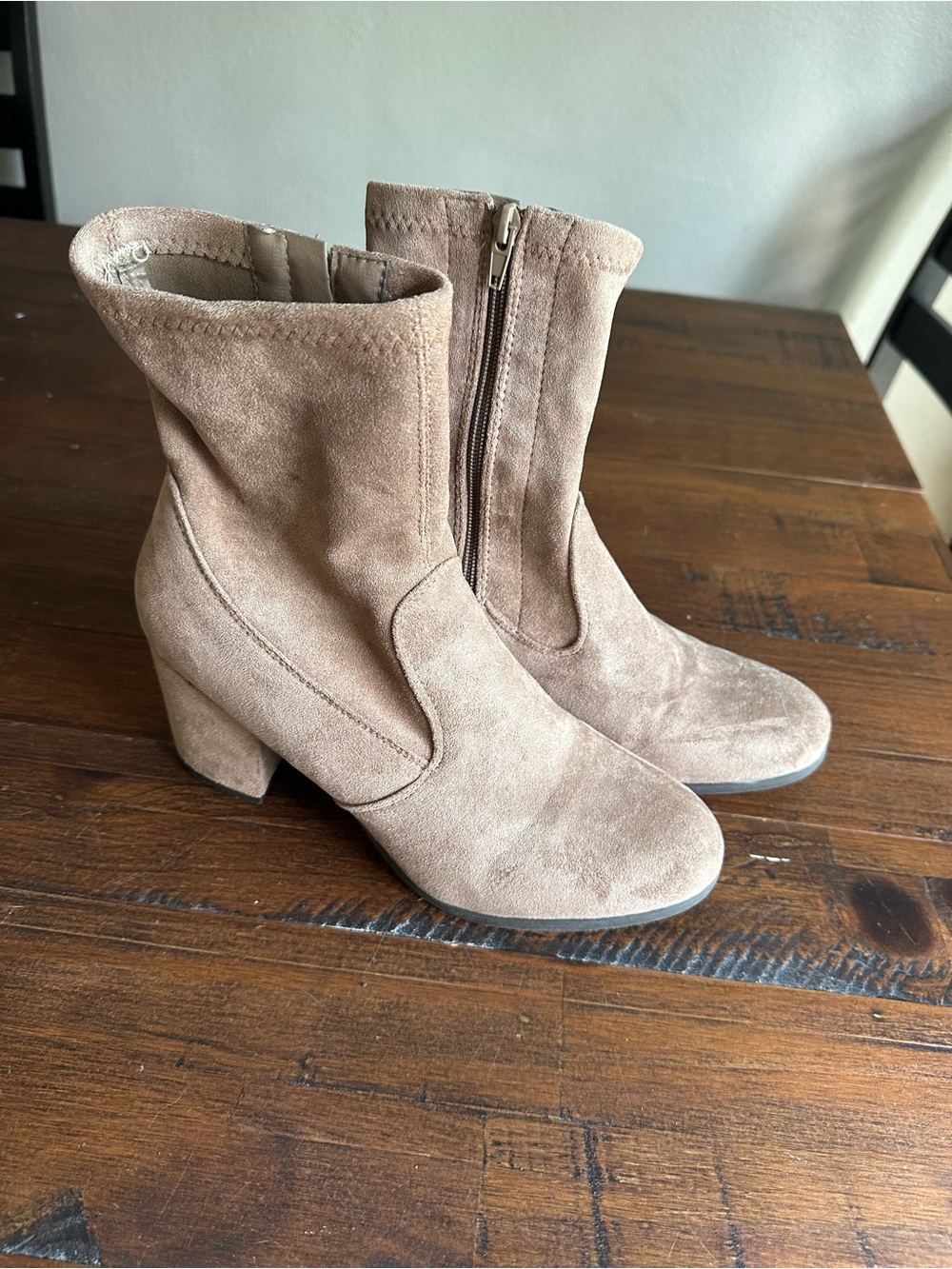 Suede Boots - Tan